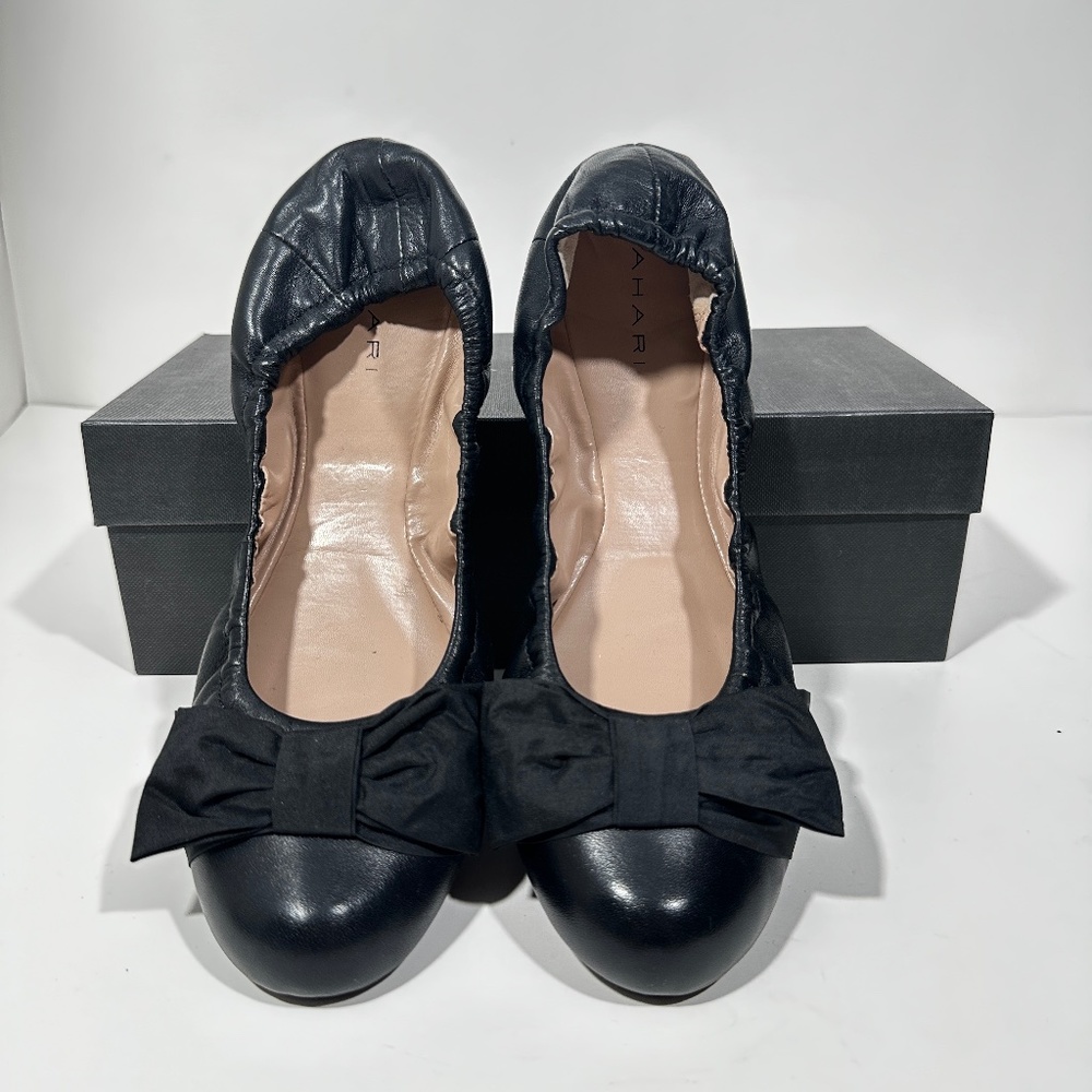 Tahahri Villa Bow Ballets Flats women's 9.5 9.5M in Black